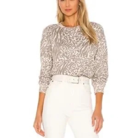 Rails Ramona Sweater Sweatshirt Mix Animal Print Cotton Blend - Picture 2 of 11